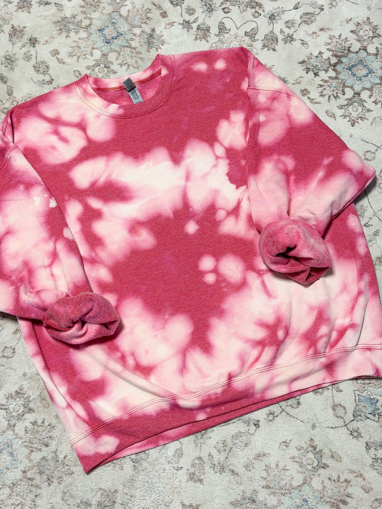 Scarlet Red acid washed sweatshirt