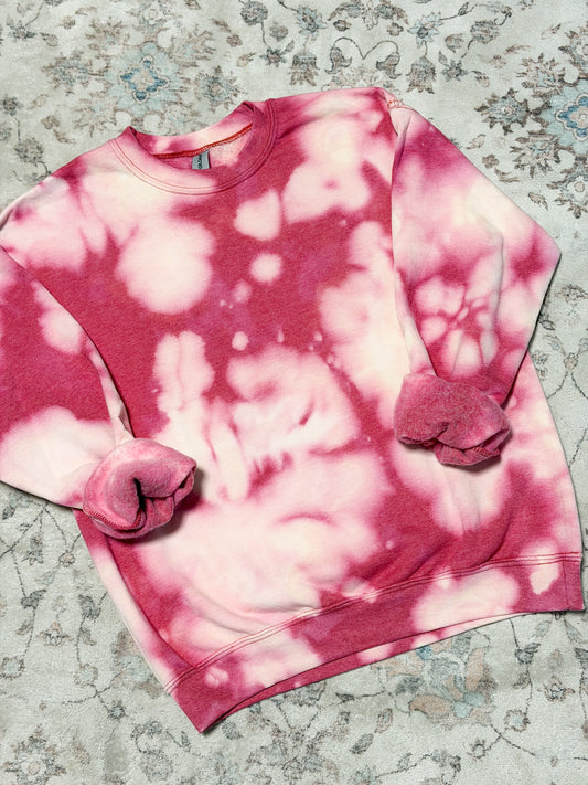 Scarlet Red acid washed sweatshirt