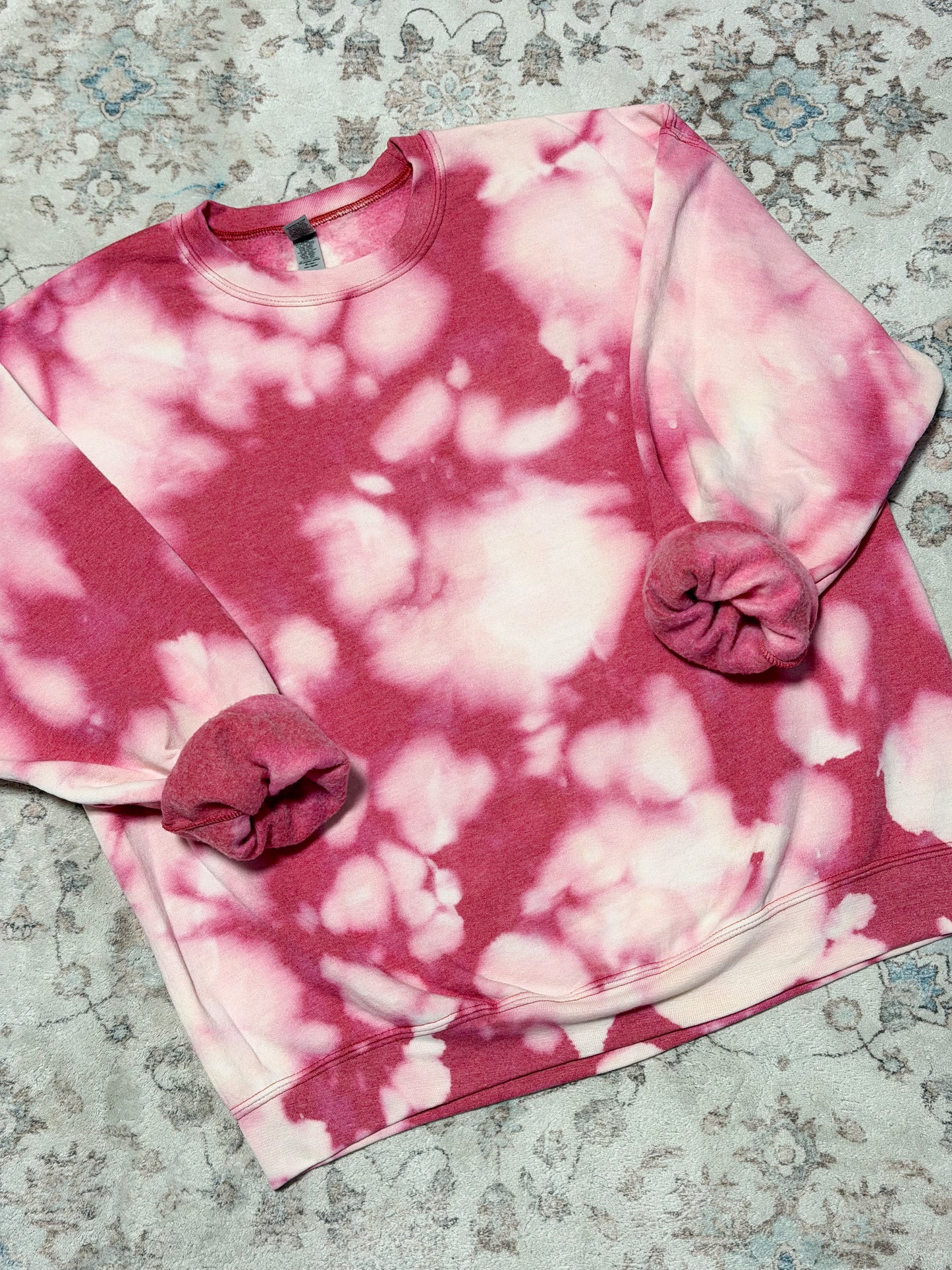 Scarlet Red acid washed sweatshirt