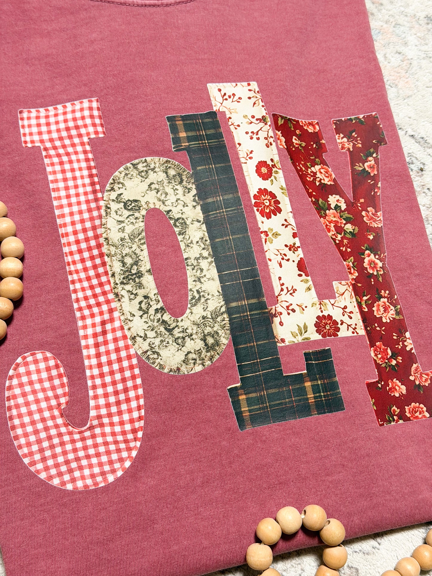 Jolly faux patchwork Tee