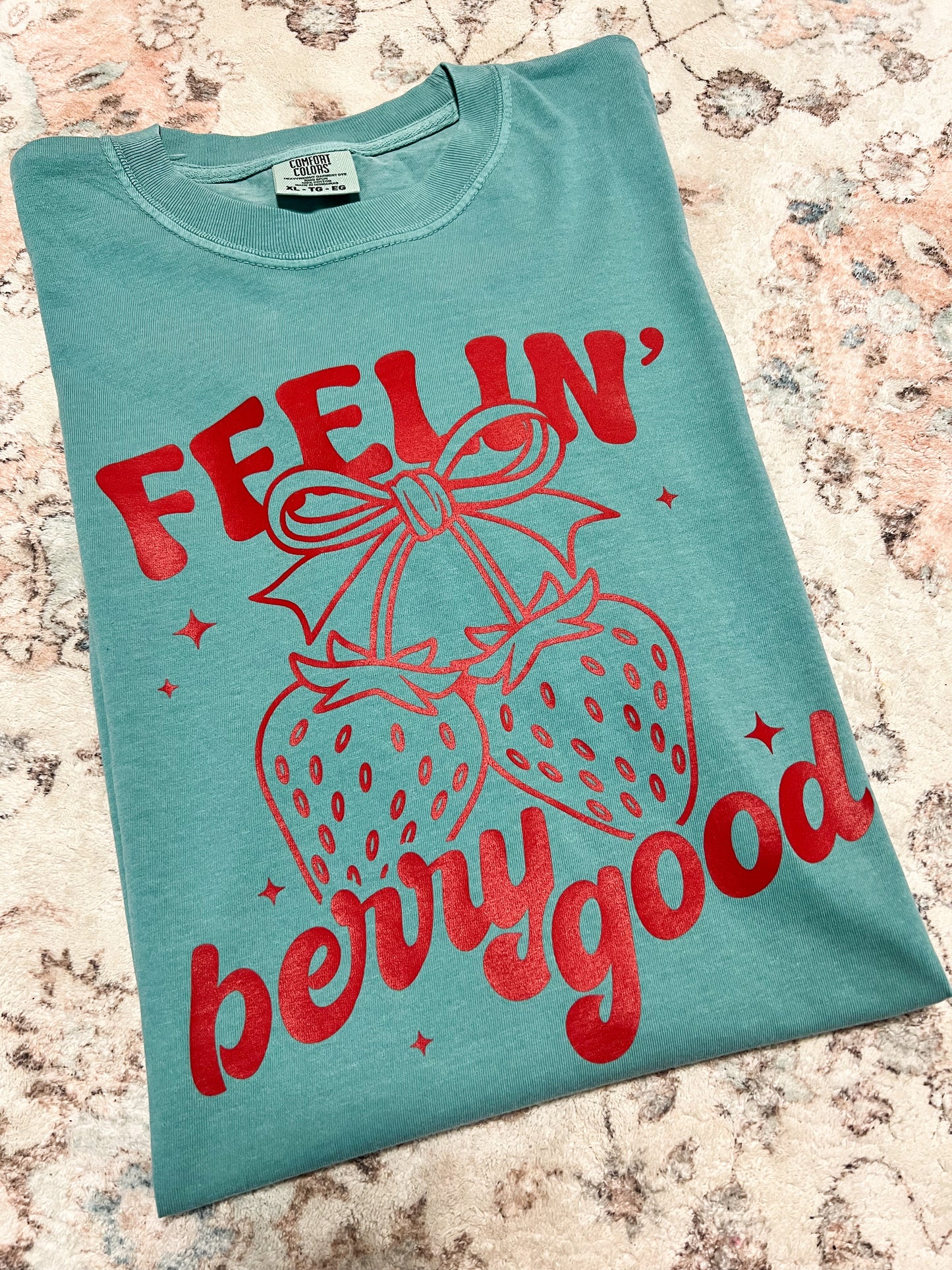 Feelin’ berry good, strawberry tee