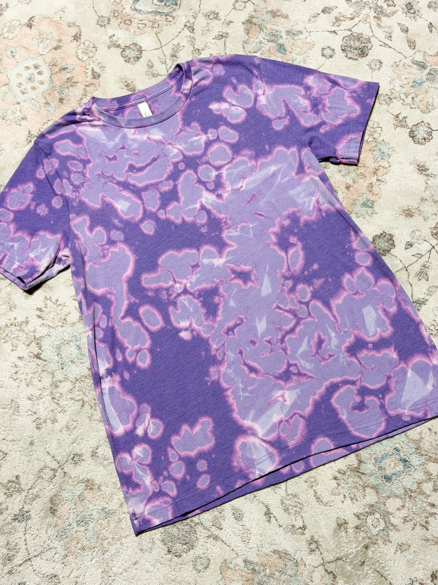 Purple acid washed tee