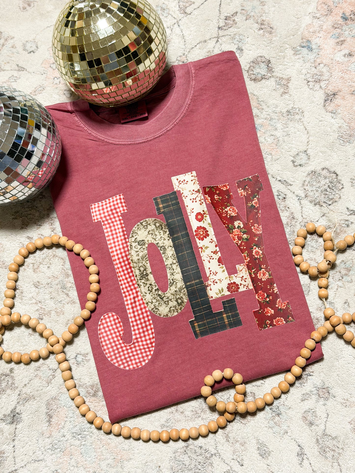 Jolly faux patchwork Tee